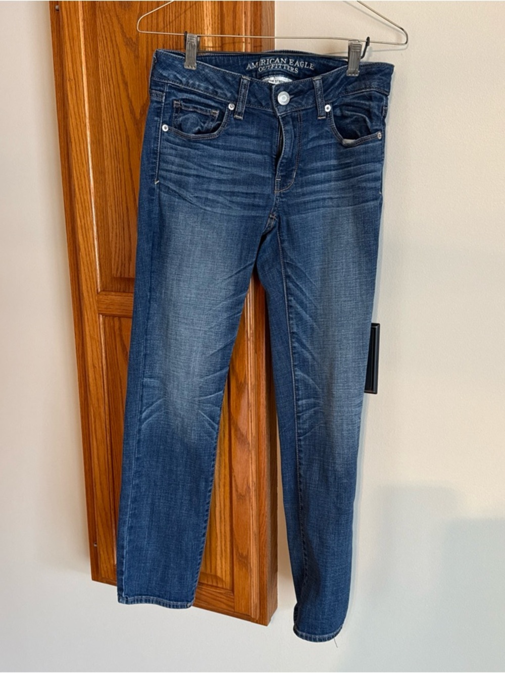 American Eagle Women's Dark Blue Slim Jeans